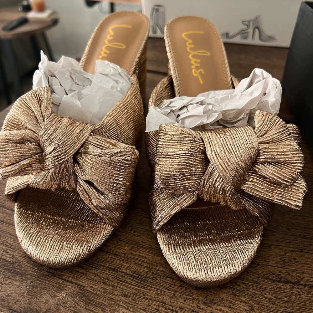 Dorothea Rose Gold Knotted High Heel Sandals